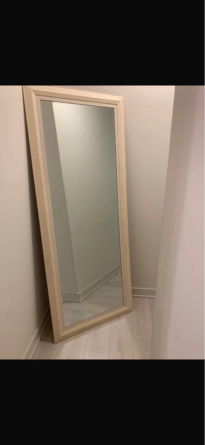 Full Length Mirror - Cream Frame - photo 2