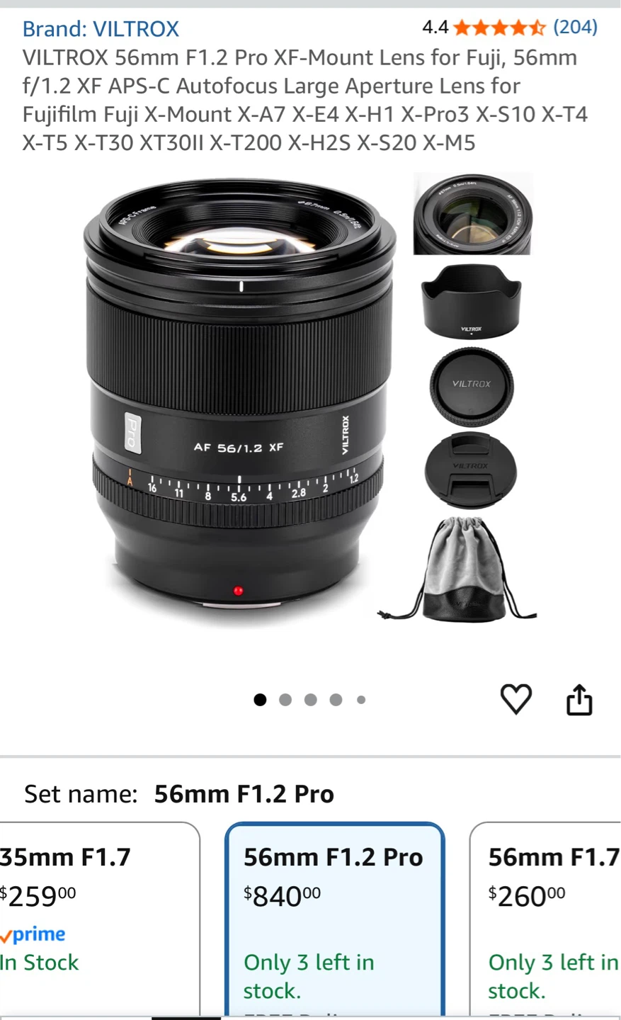 Viltrox 56mm F1.2 Pro Lens for Fuji X-Mount - photo 2