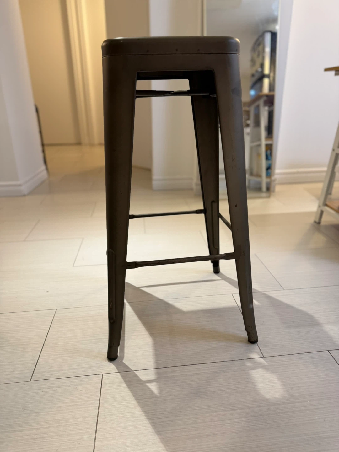 Metal Bar Stool - Bronze - photo 3