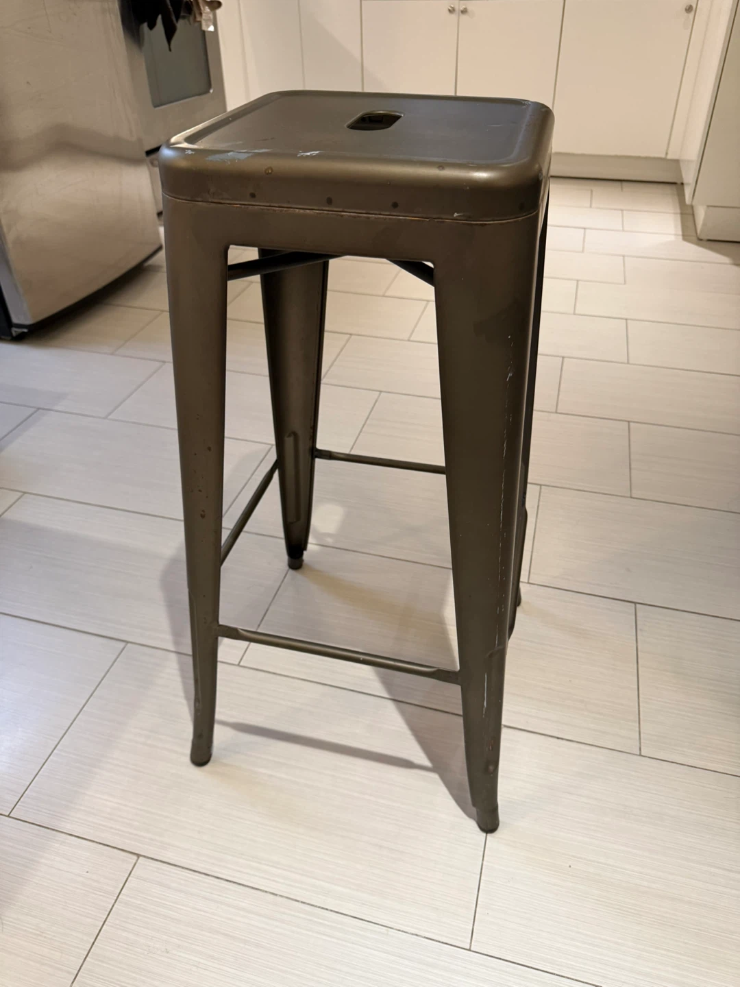 Metal Bar Stool - Bronze - photo 2