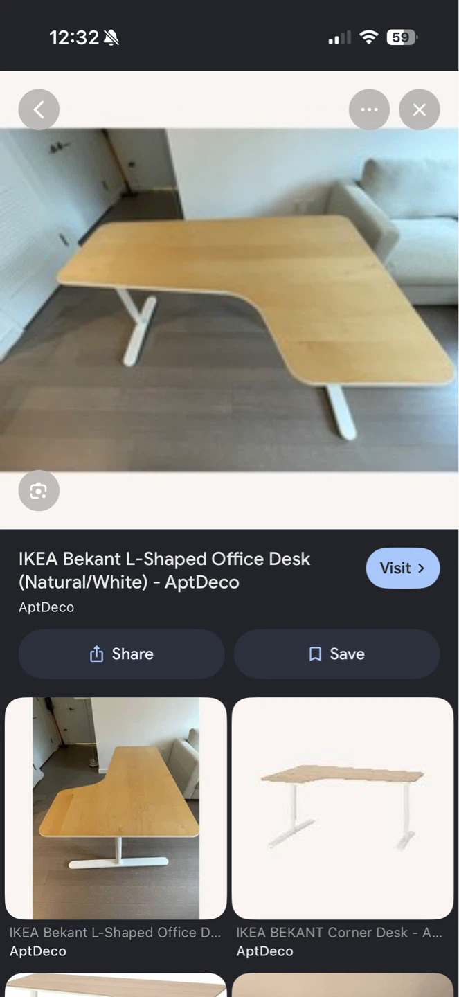 IKEA Bekant L-Shaped Office Desk natural - photo 3
