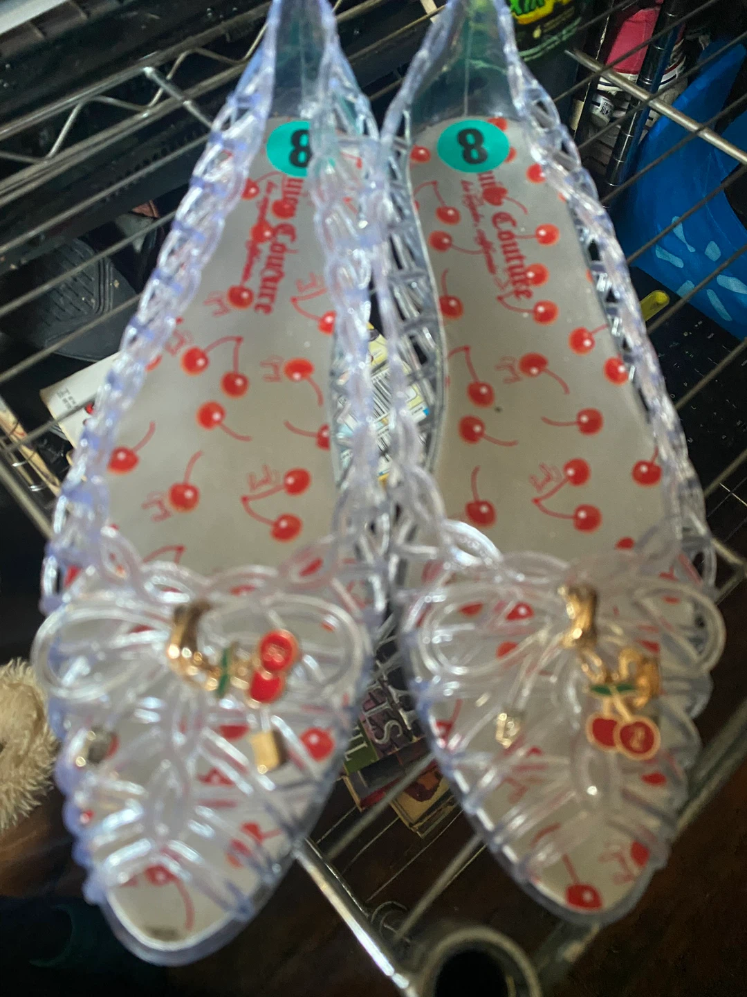 Juicy Couture Cherry Jelly Flats Size 8