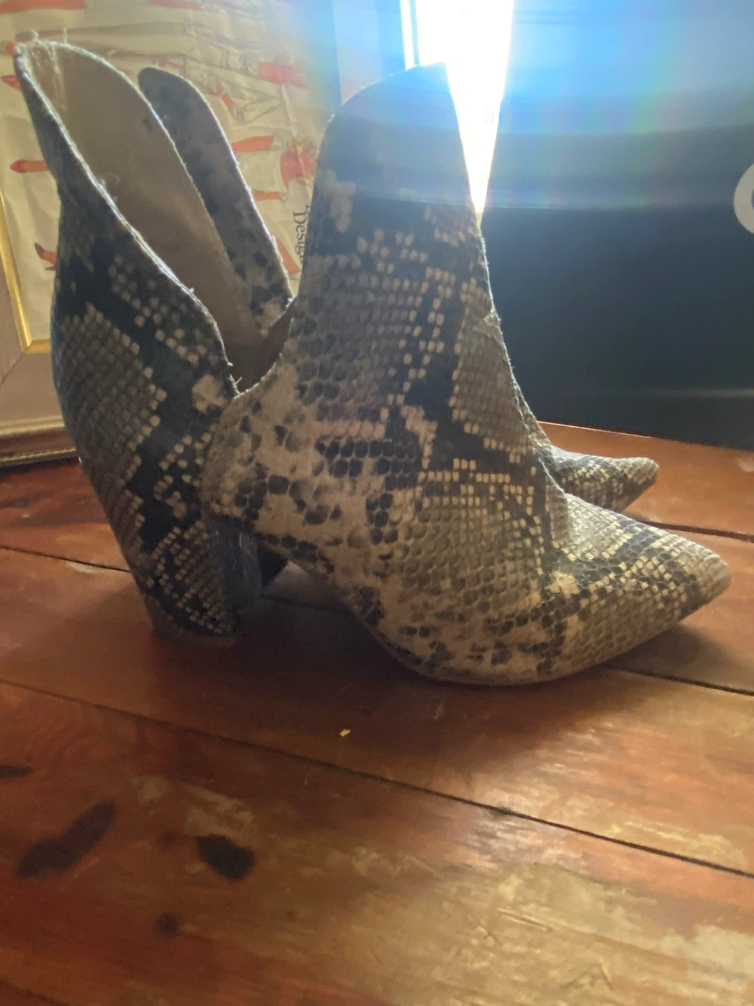 Guess Snake Print Heeled Ankle Boots - photo 2