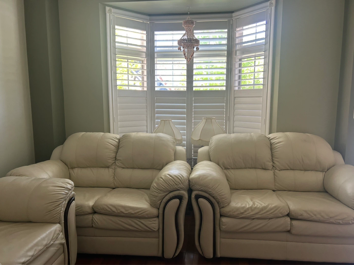Cream Leather Sofa - Comfortable Seating - photo 2