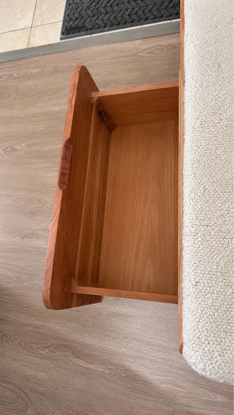 Wooden Storage Bench with Cushion - photo 3