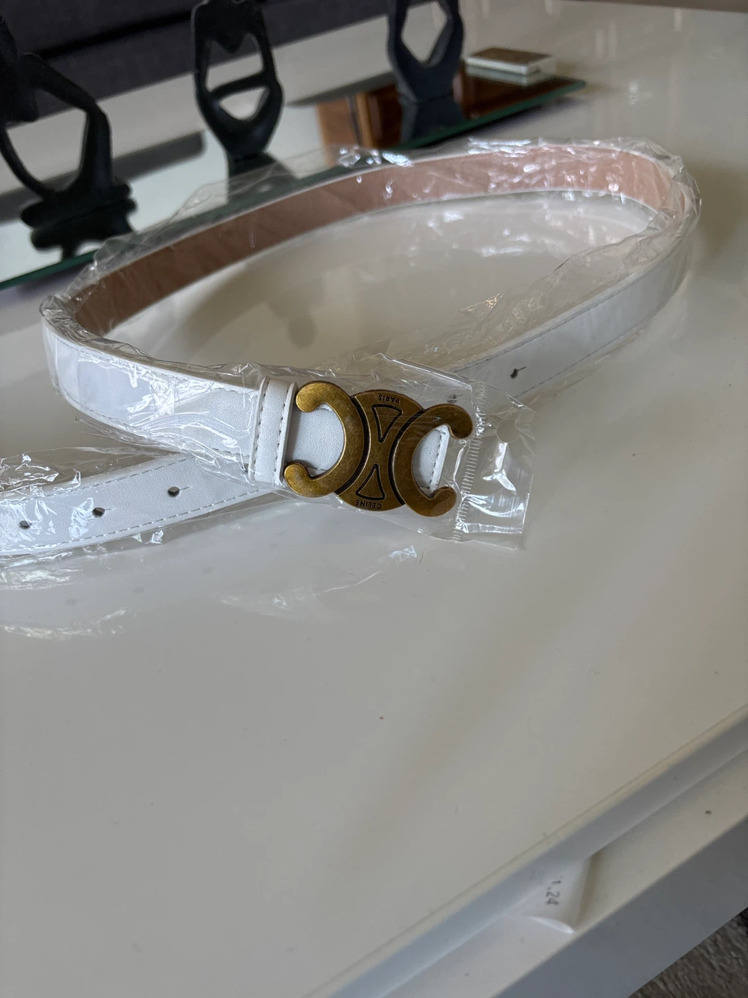 White Celine Belt - photo 2