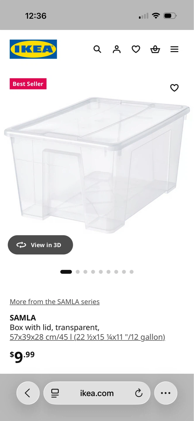 3 IKEA SAMLA Box with NO Lid - photo 2