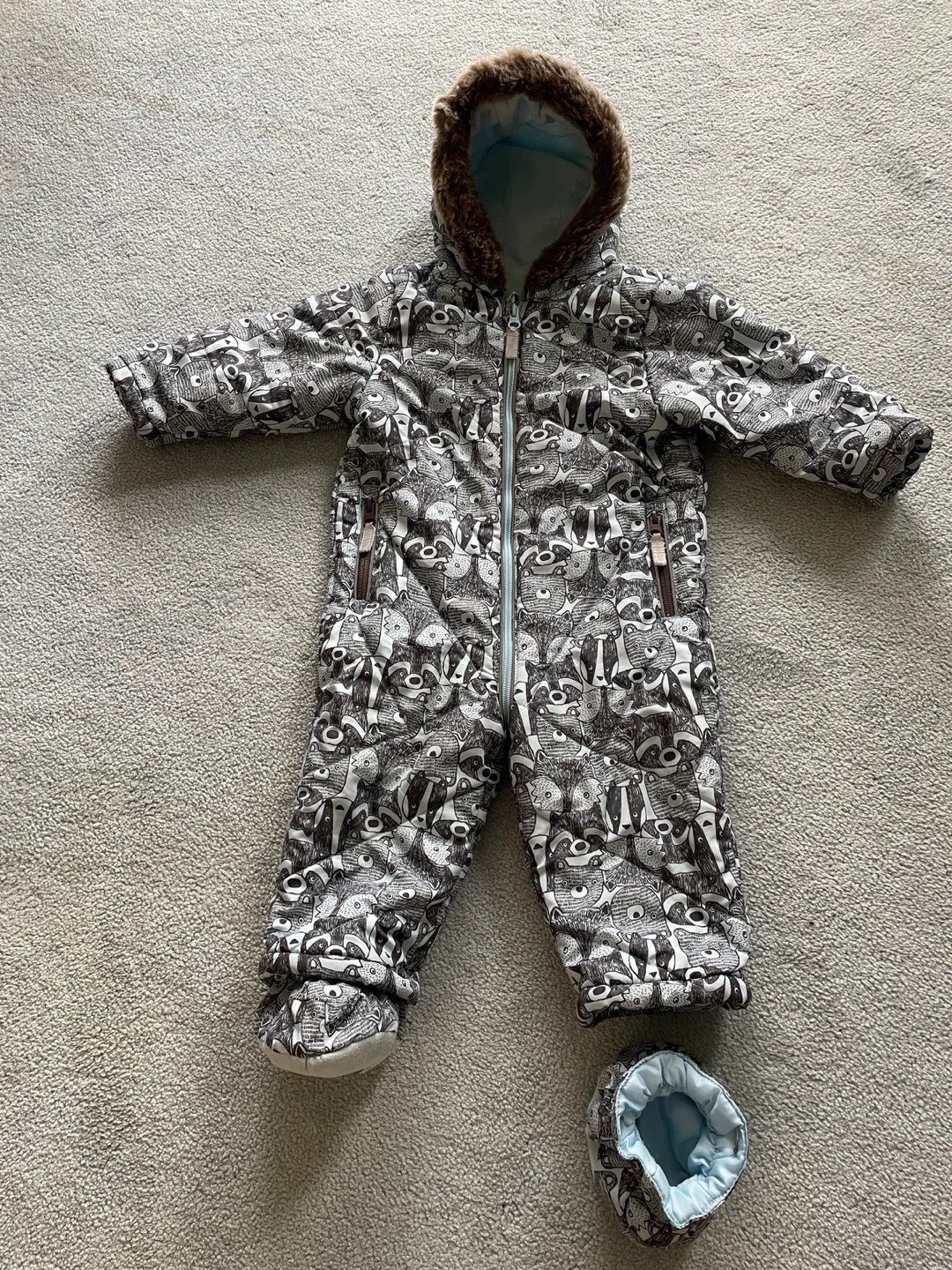Baby Fall Nutmeg Snowsuit, size 12-18 Months