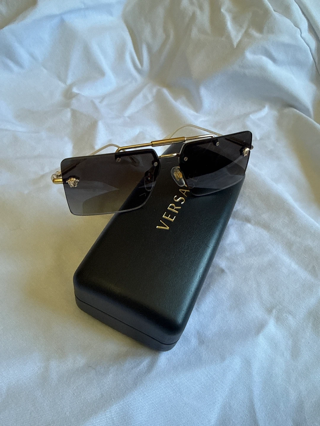 Versace Rimless Sunglasses