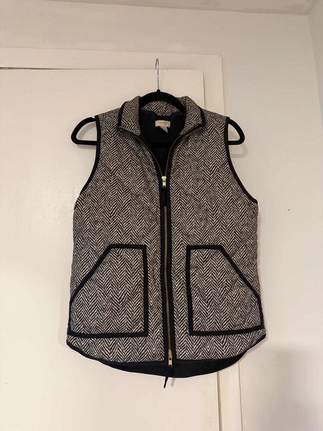 J. Crew Herringbone Quilted Vest - XS