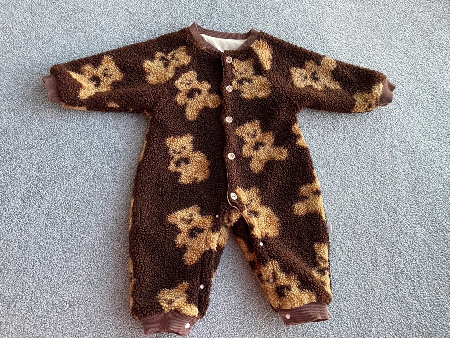 Baby Bear Fleece Bunting Suit (Fits Size 12 months)