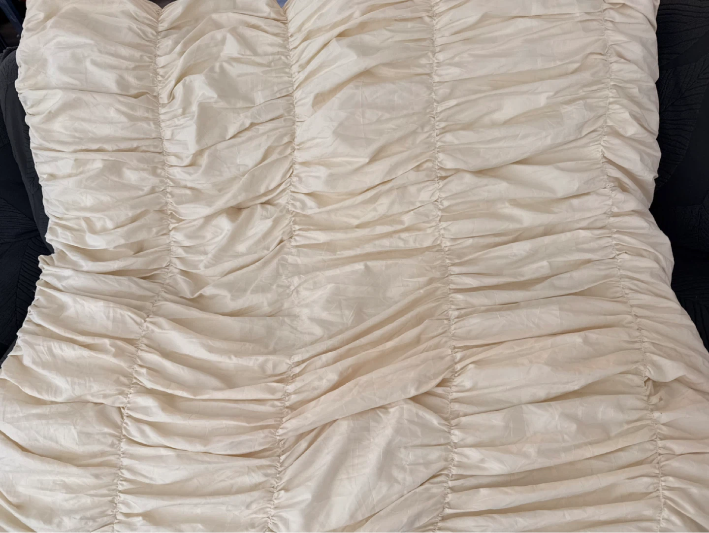 Ruched Duvet Cover Set - Cream - photo 2