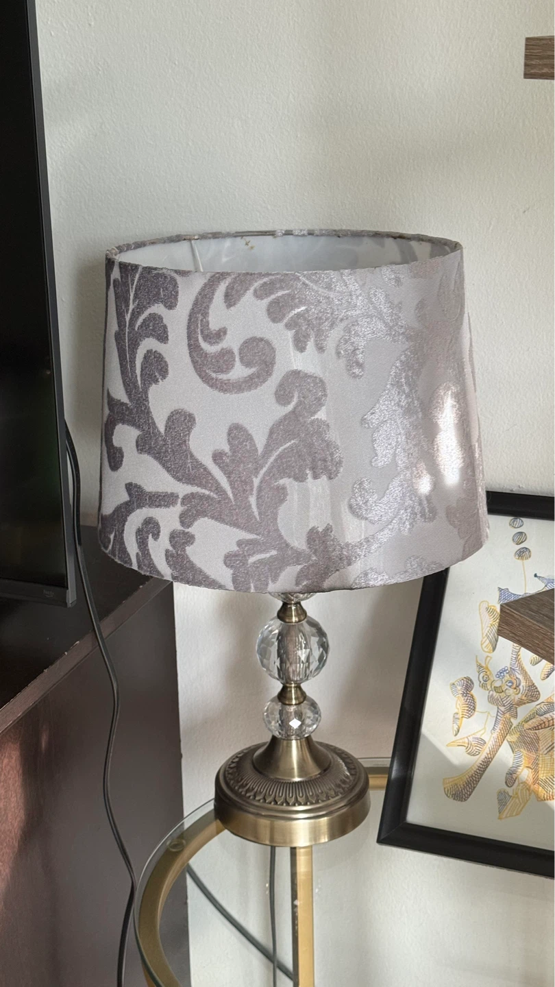 Decorative Table Lamp Pair with Damask Shade - photo 2