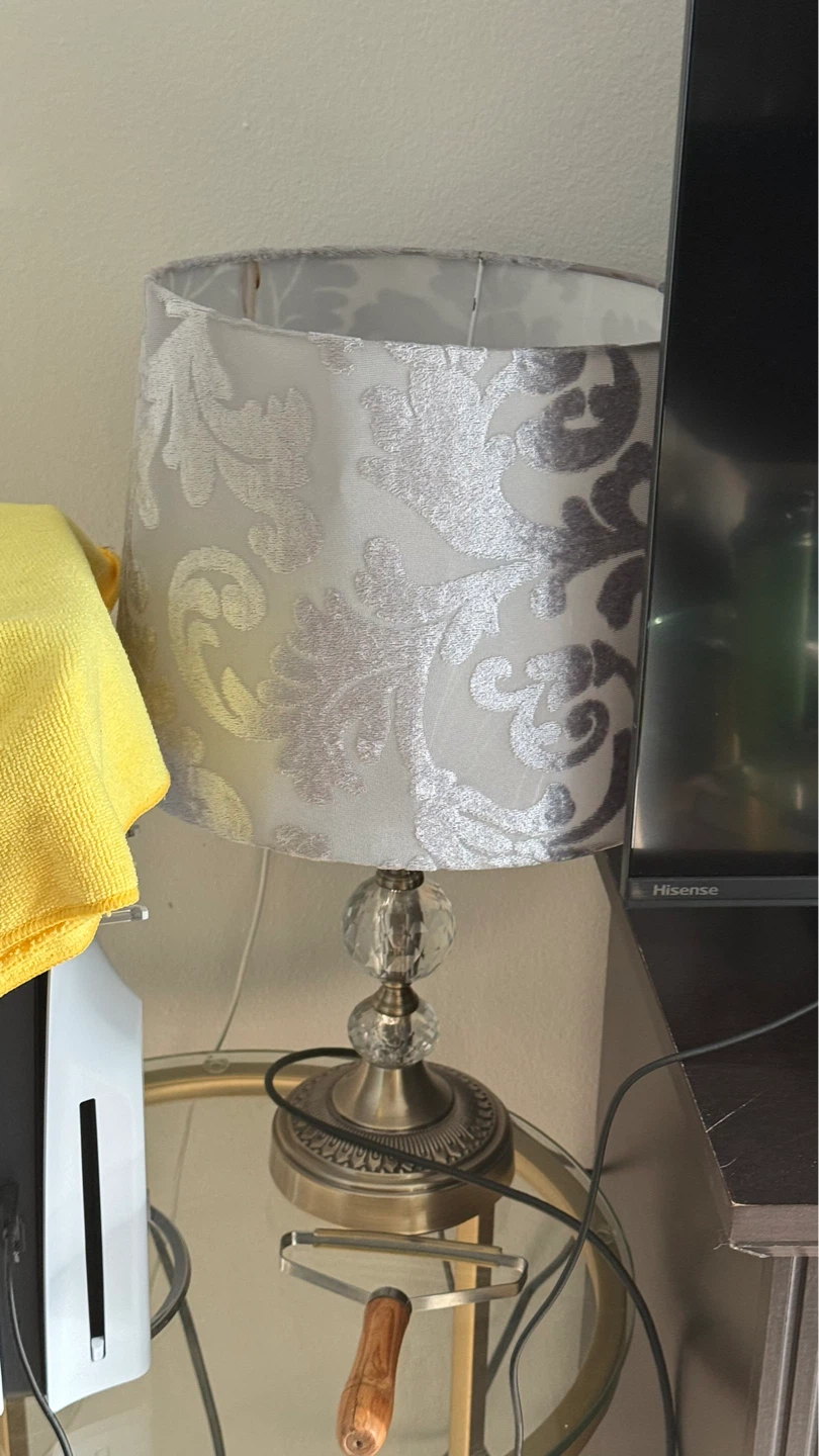 Decorative Table Lamp Pair with Damask Shade - photo 3