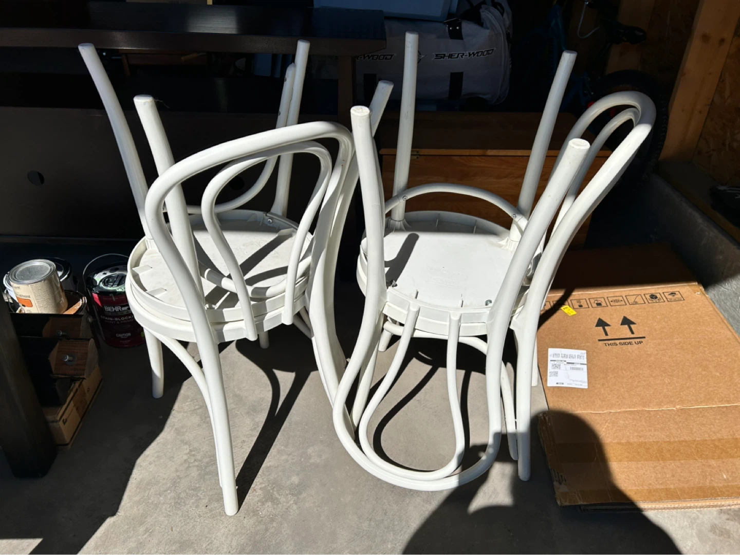 4 IKEA White Bentwood Style Side Chair - photo 2