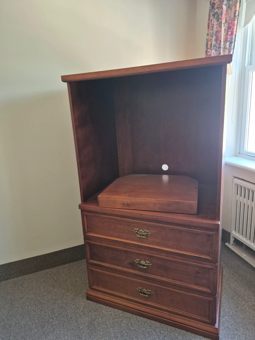Wooden Media Console with Drawers