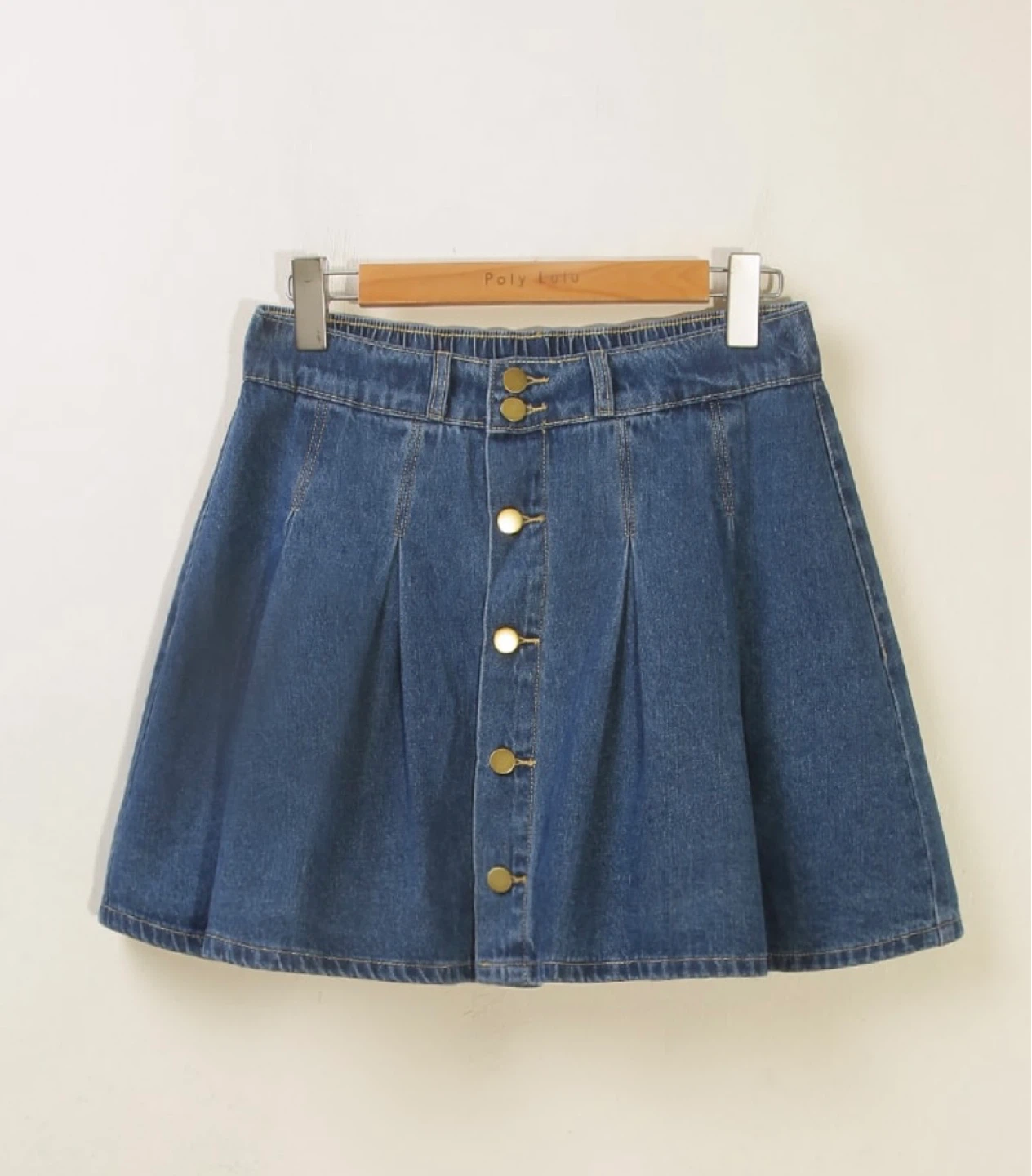 Denim A-Line Skirt L size