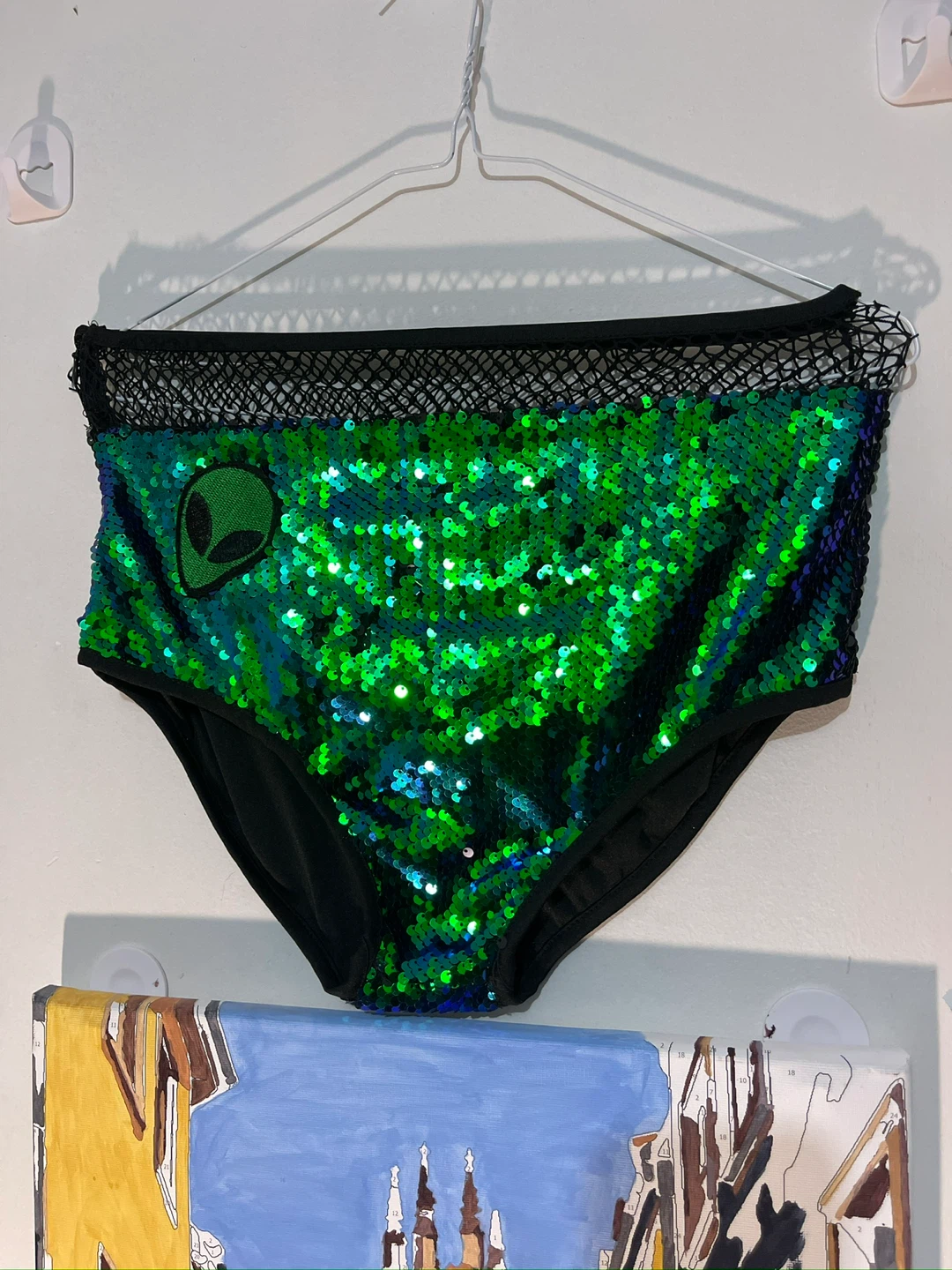 Green Sequin Tank Top and Shorts Set - photo 2