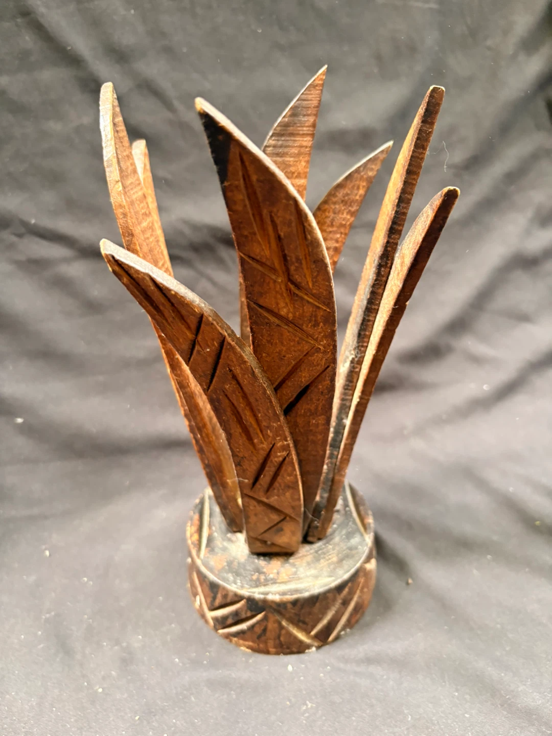 Vintage Wooden Leaf Napkin Holder