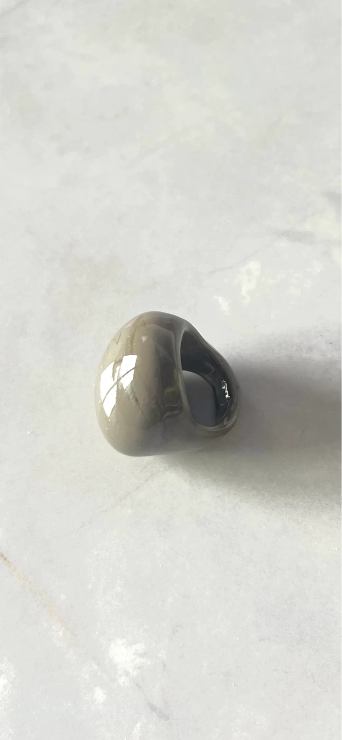 Modern Murano Glass Cocktail Ring Organic Sculptural Form - photo 4