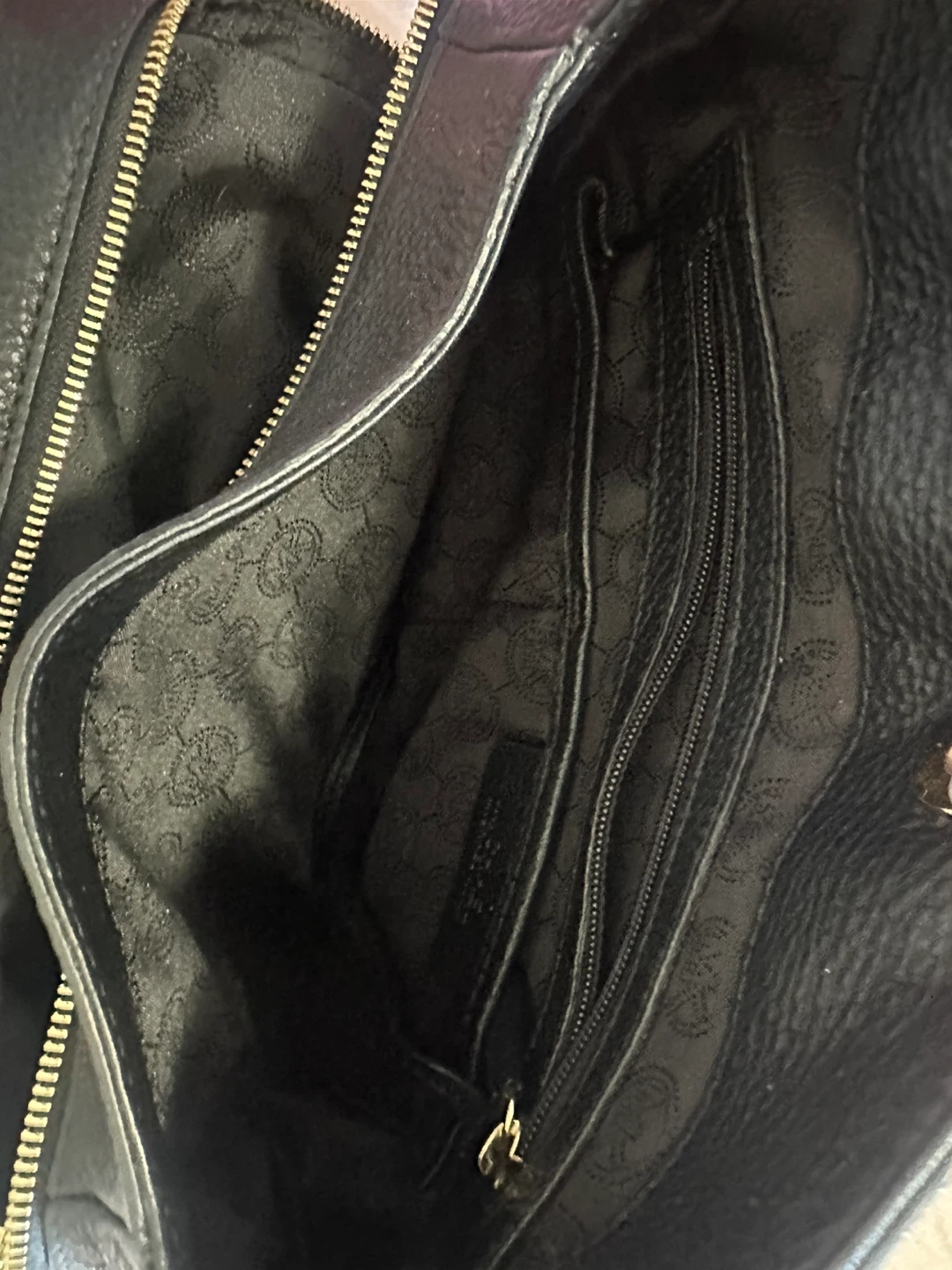 Michael Kors Black Leather Hobo Handbag with Gold Chain - photo 3