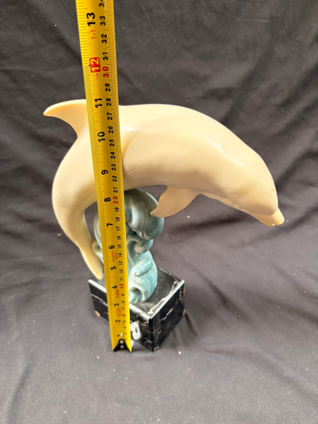 Dolphin Sculpture on Wave Base - photo 5