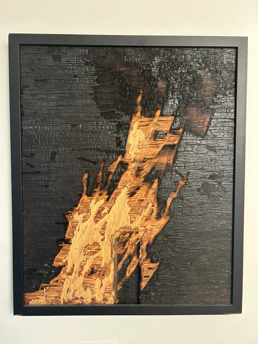 Framed Wood Art - Burnt & Carved