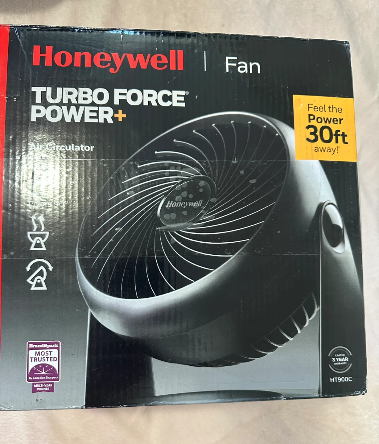 Honeywell Turbo Force Power+ Air Circulator HT900C