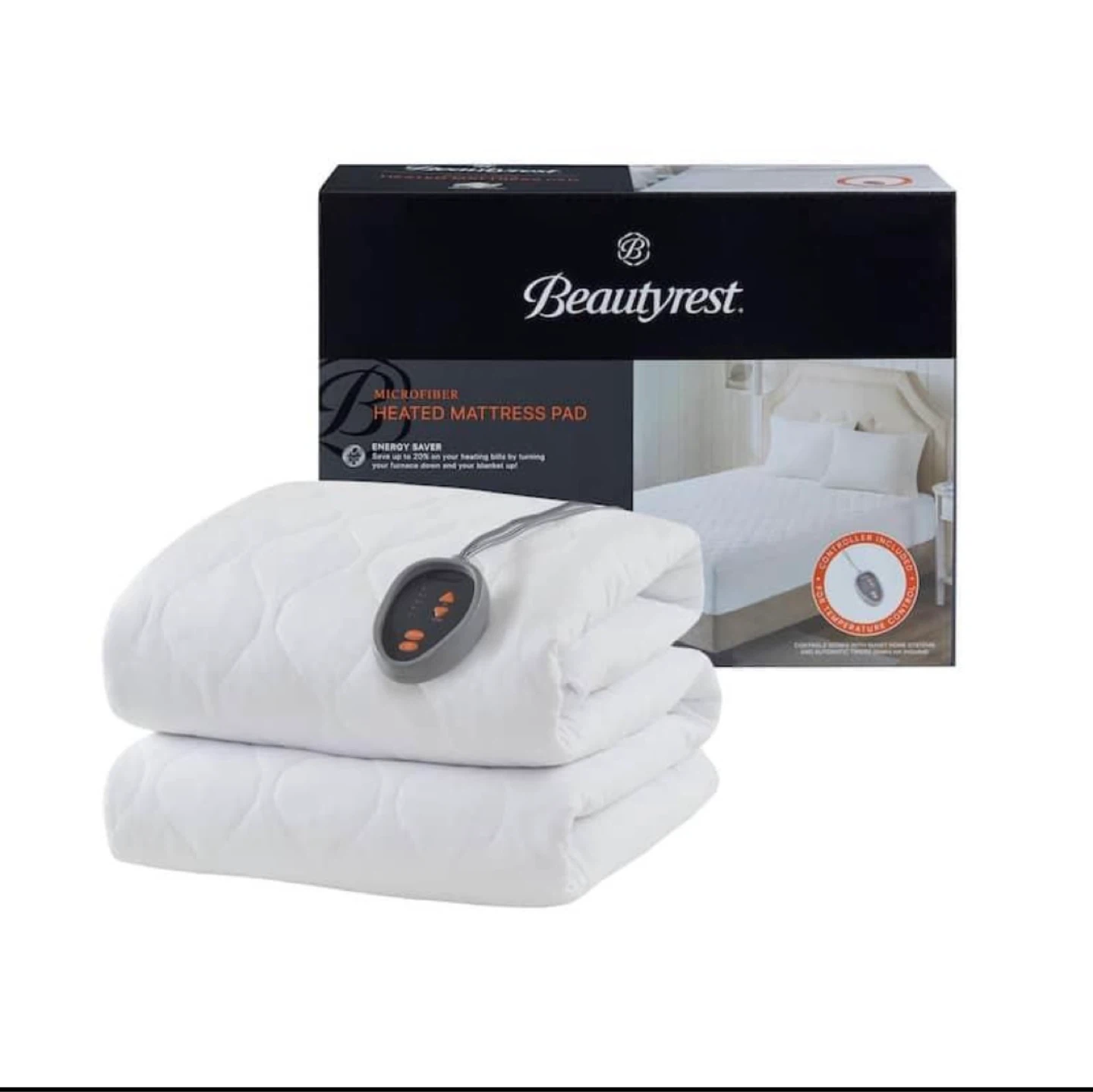 Beautyrest Microfiber Heated Mattress Pad
