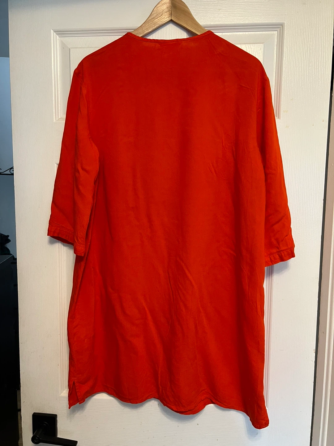 H&M Red Button Up Tunic Top - Size 10 - photo 3