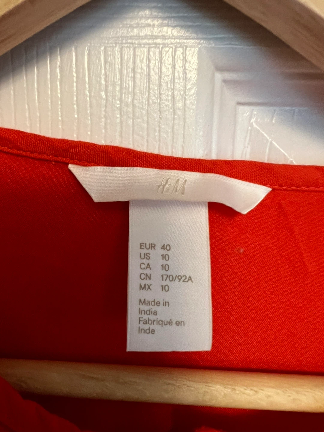 H&M Red Button Up Tunic Top - Size 10 - photo 2