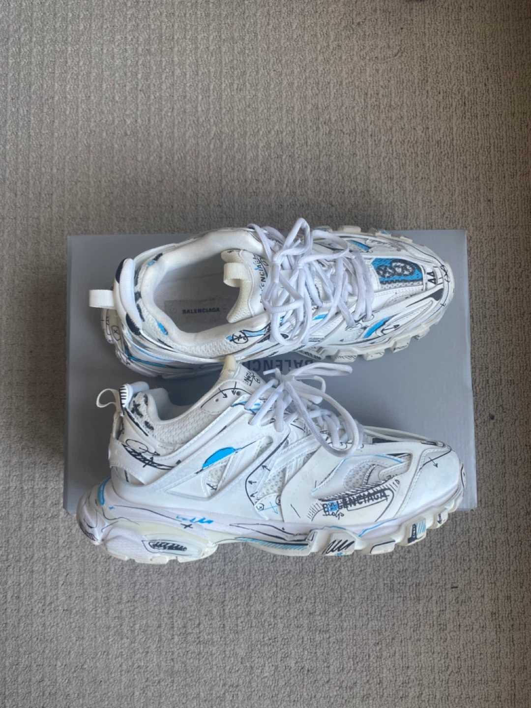 Balenciaga Track Sneakers with Graffiti Size 44
