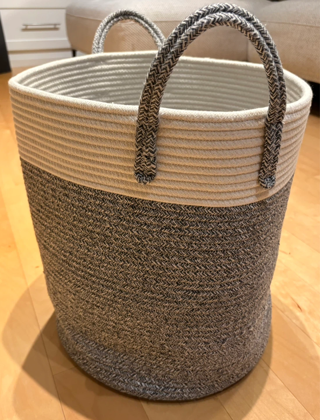 Woven Rope Storage Basket with Handles - photo 2