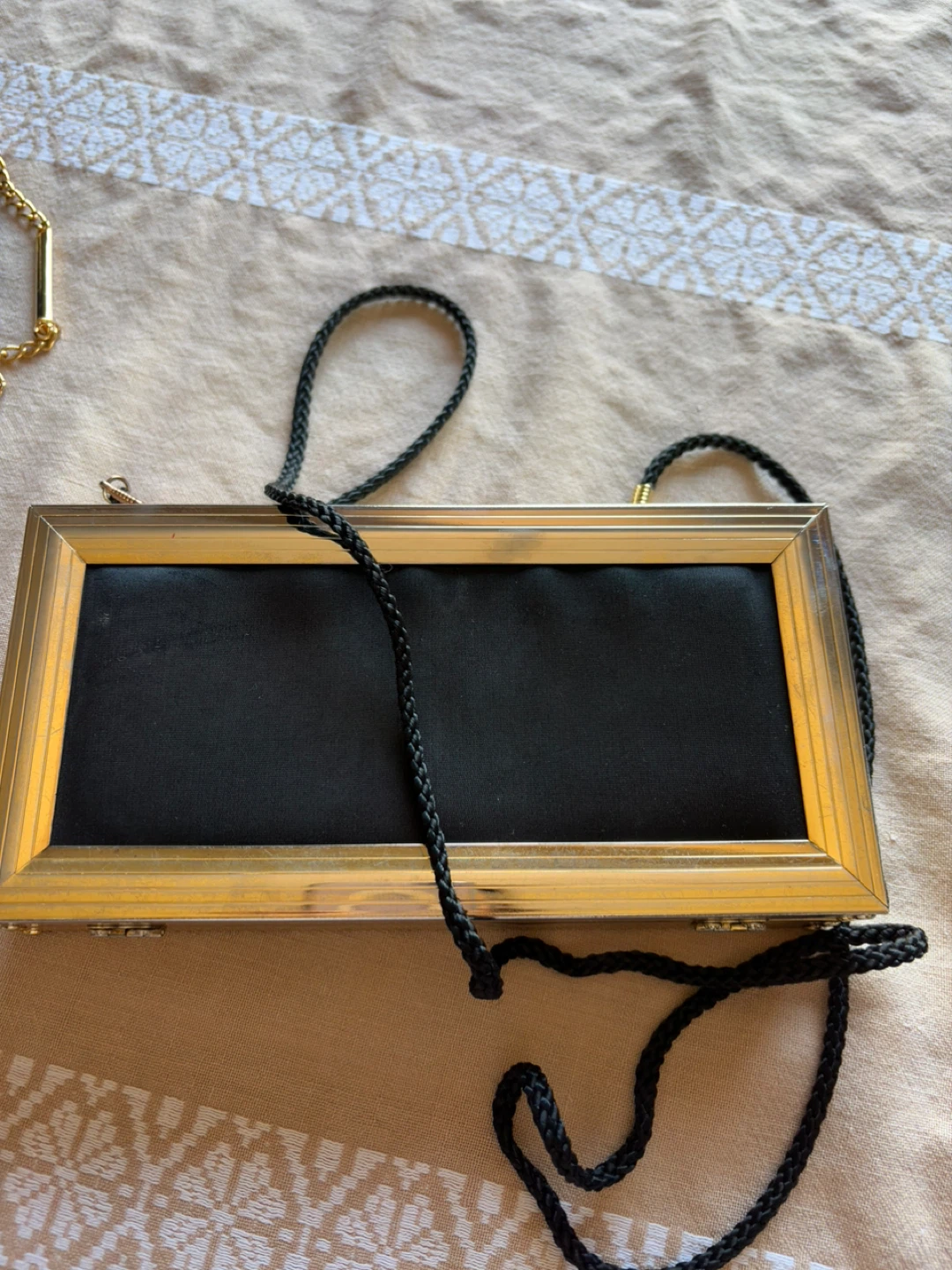 Gold Frame Evening Clutch Purse