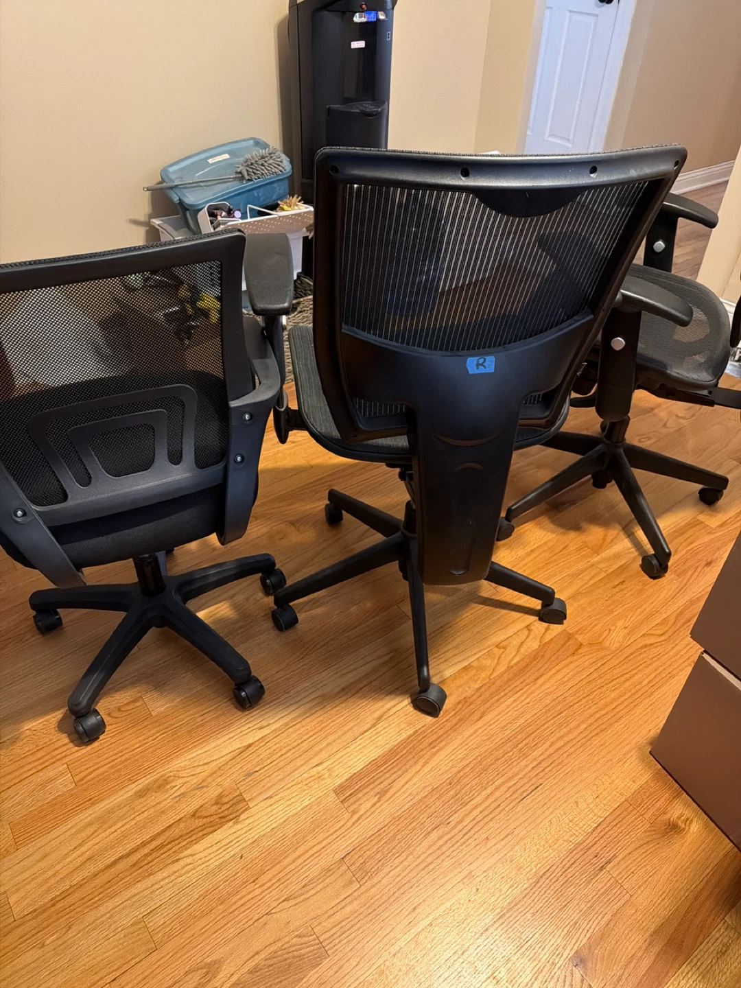 Black Mesh Office Chairs (Set of 3) - photo 3