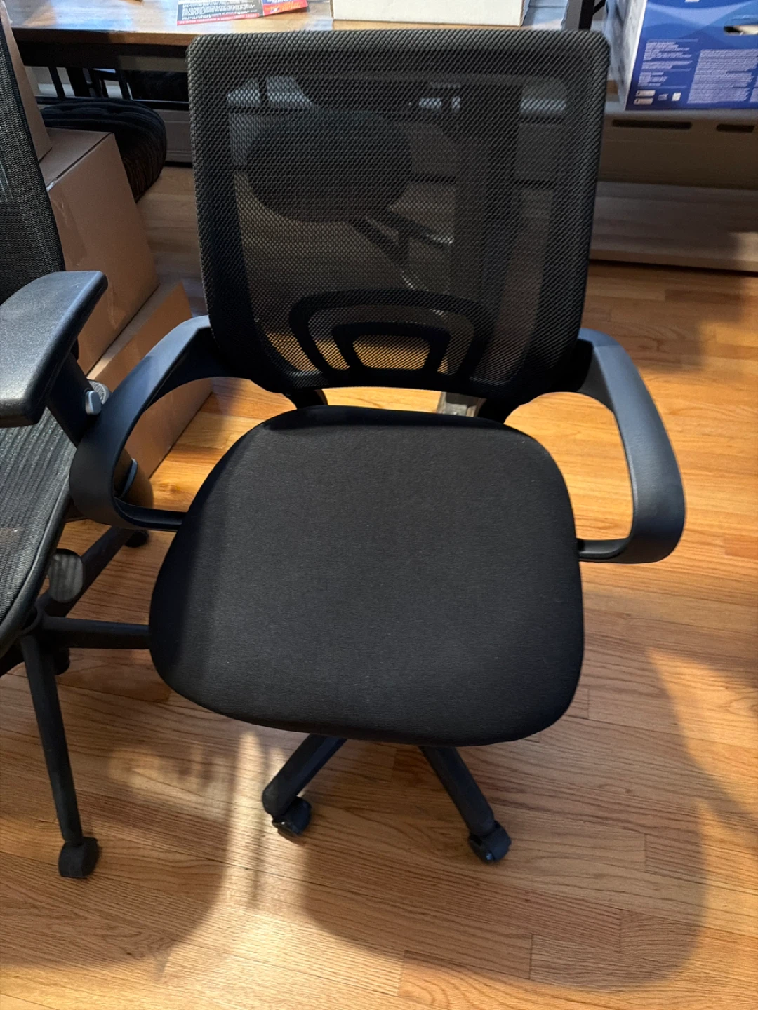 Black Mesh Office Chairs (Set of 3) - photo 2