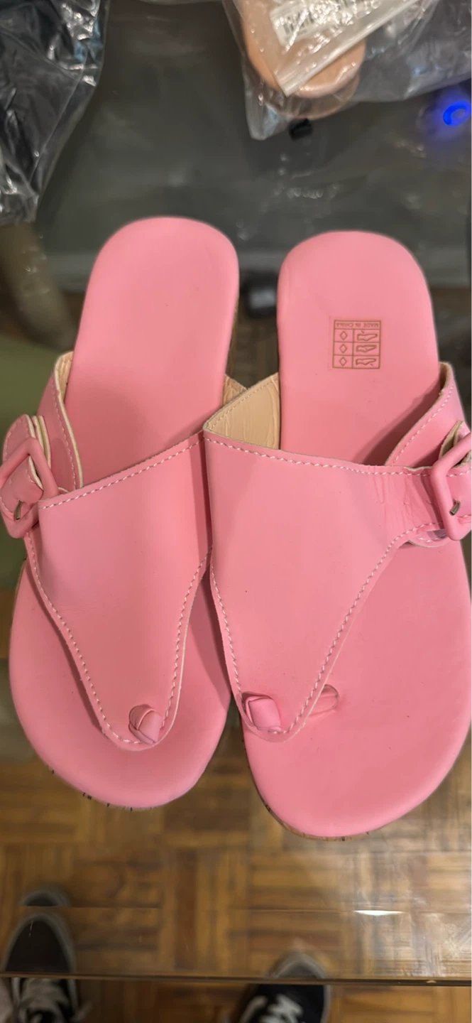 Pink Wedge Sandals
