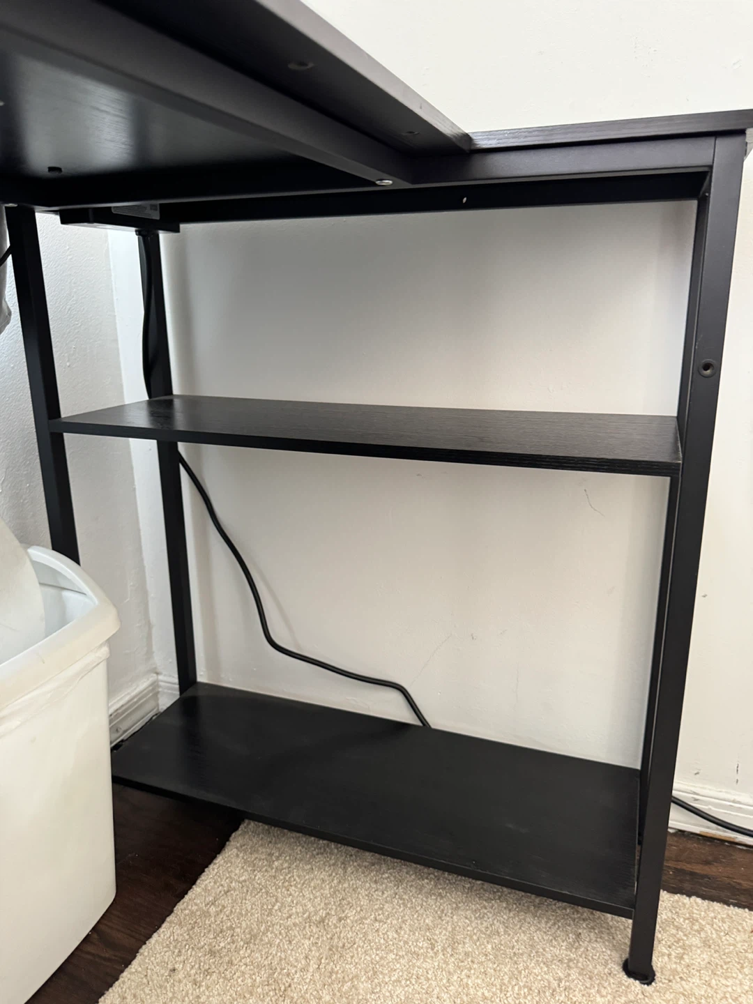Black L-Shaped Desk with Hutch and Drawers - photo 3