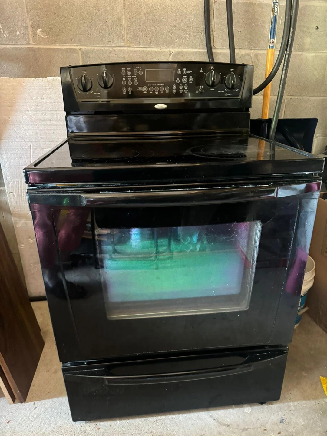 Black Electric Range with Oven