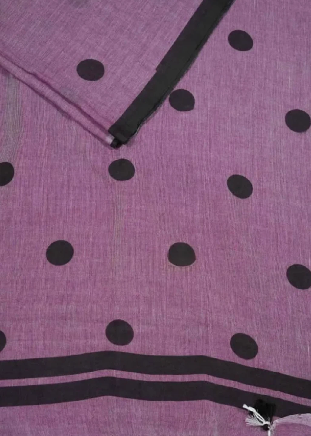 Purple Polka Dot Saree - photo 3