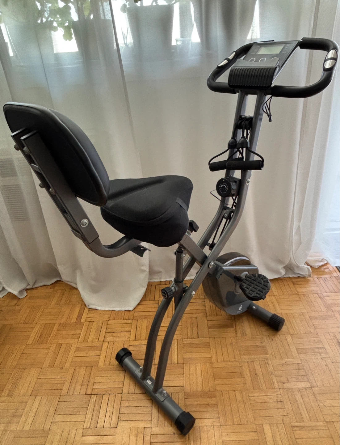 Folding Exercise Bike with Backrest - photo 2