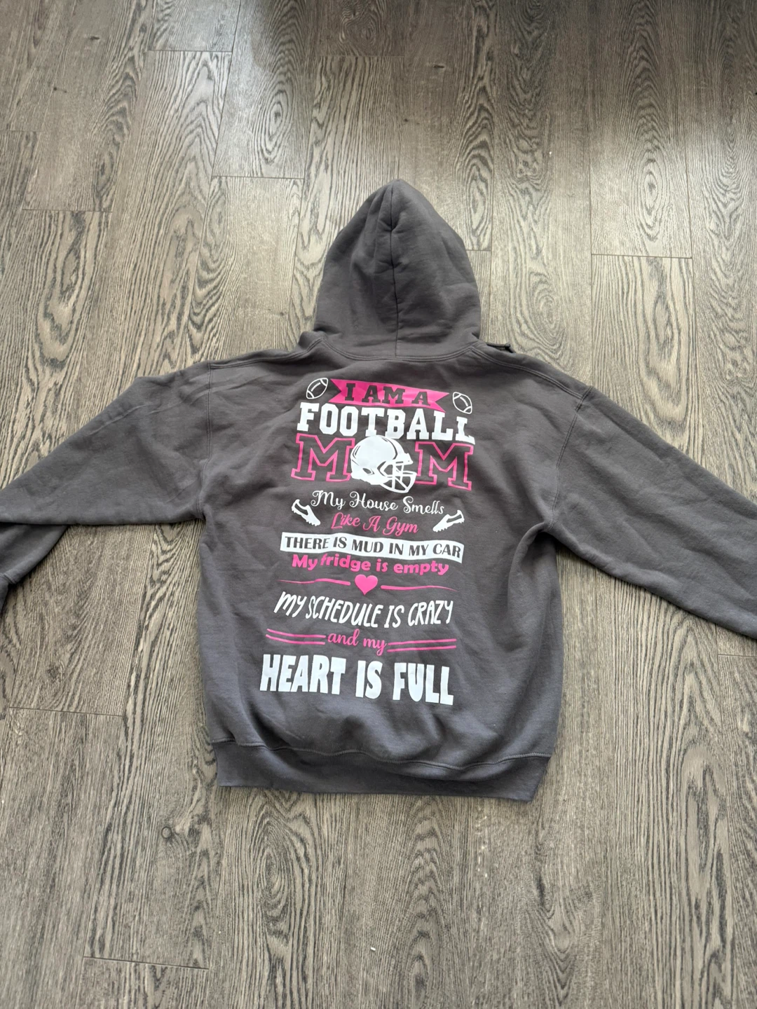 Grey "I Am A Football Mom" Hoodie