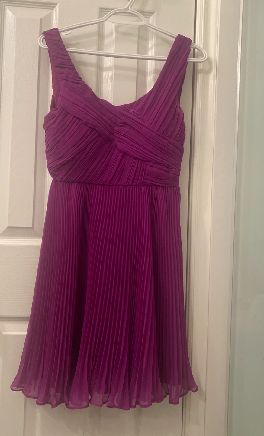 Cute Purple / Dark Pink Pleated Dress Size S Formal - photo 5