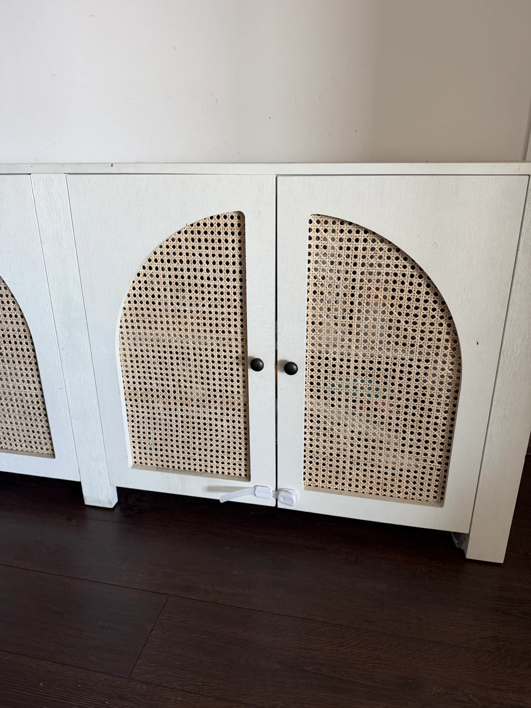White Cane Door Cabinet - photo 5