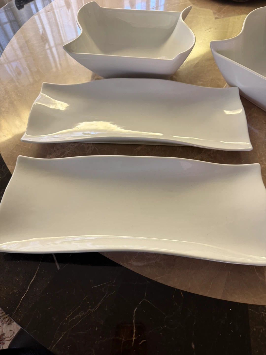 Porcelain Platter and Serving Bowls - photo 3