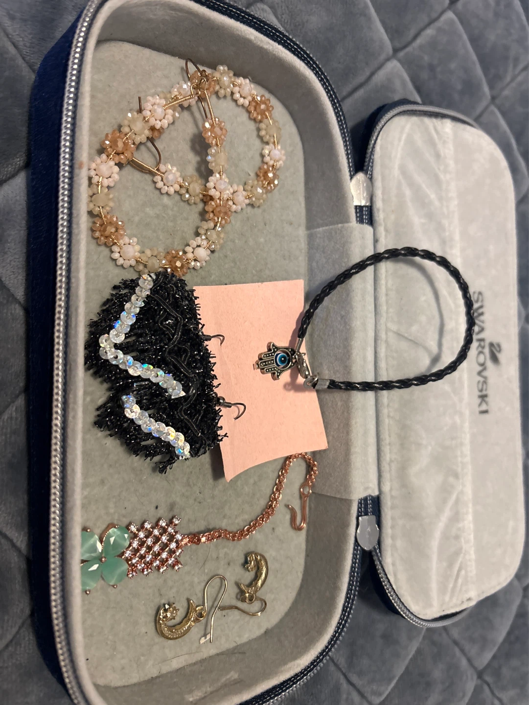 Swarovski Jewelry Box with Assorted Costume Jewelry
