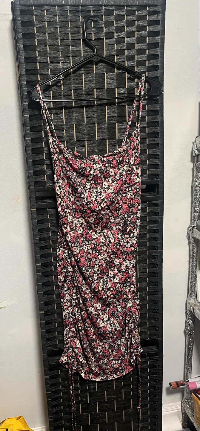 Women's Floral Print Ruched Mini Dress S/M/L - photo 2