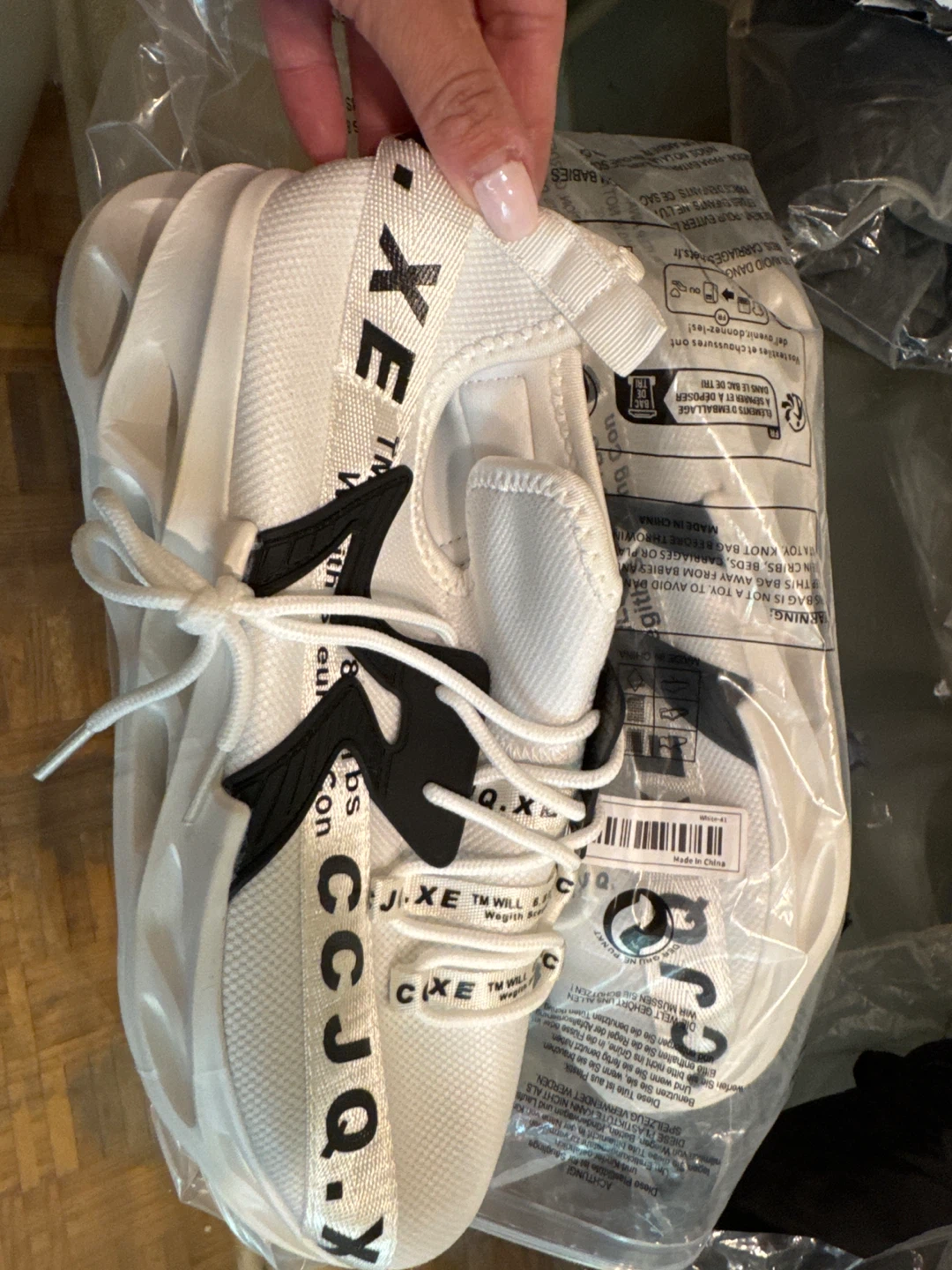 White Chunky Sole Sneakers