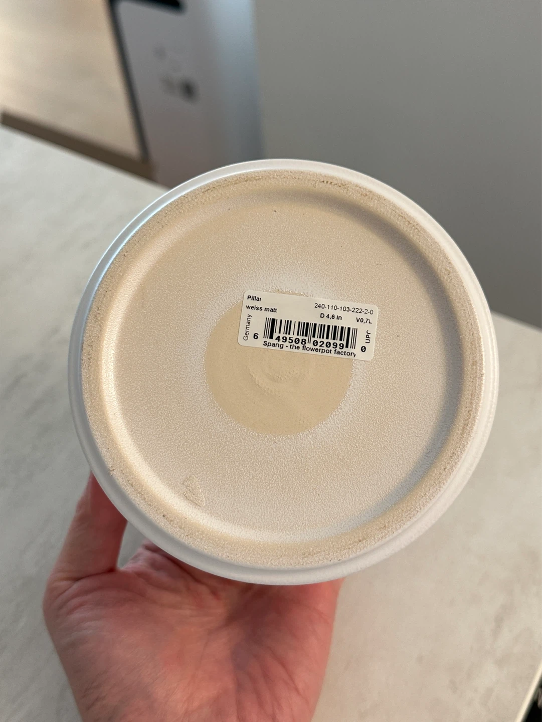 Made in Germany 4.6” flower pot white - photo 3