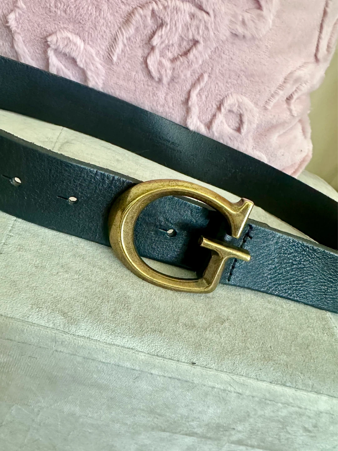 GUESS Black Leather Belt - photo 2